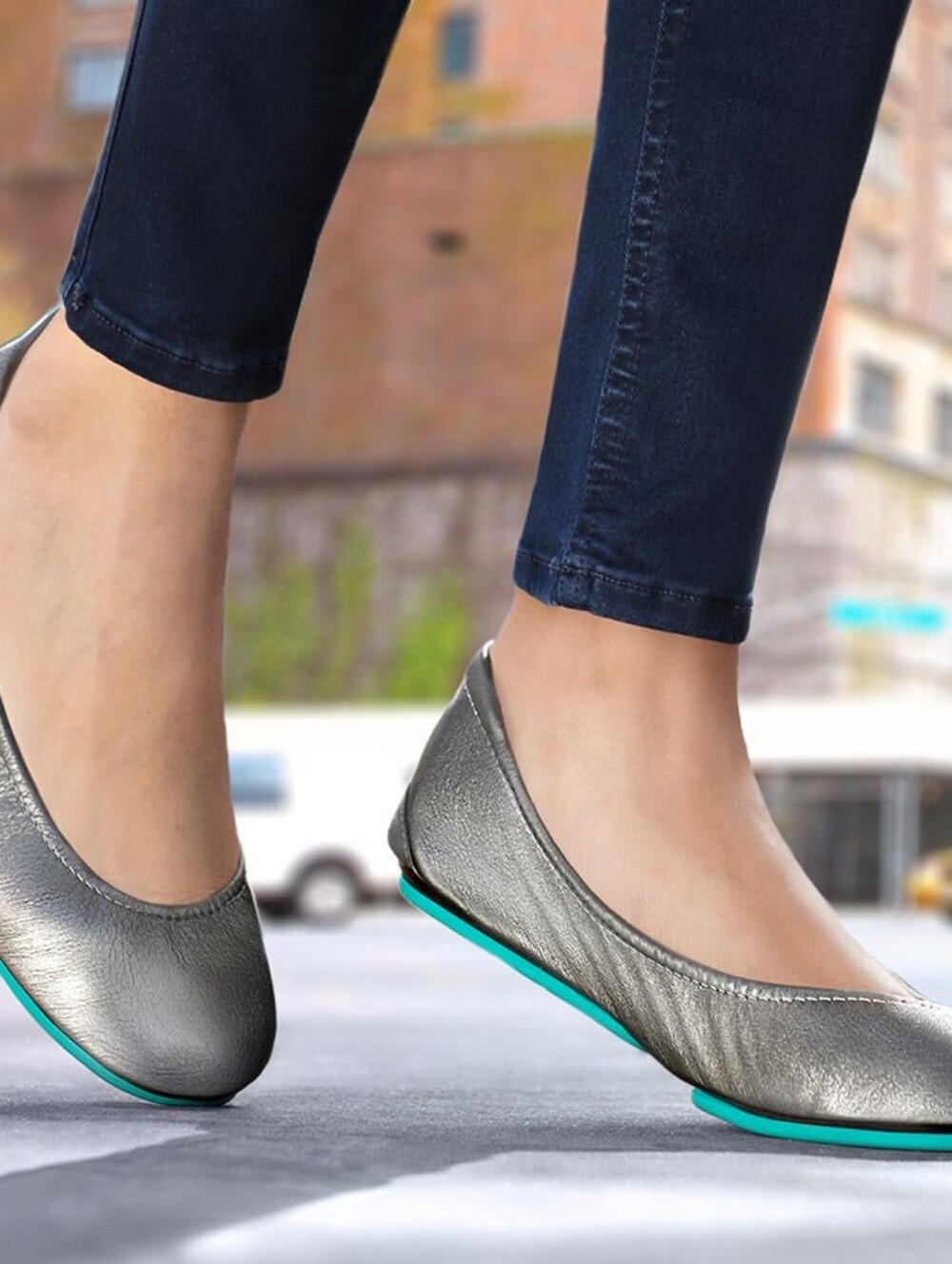 Tieks Metallic Pewter Flat Sz. 8